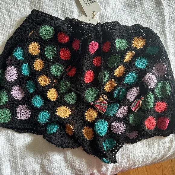 NWT agua bendita wales shorts in multicolor size small, multicolor knit - Picture 5 of 8